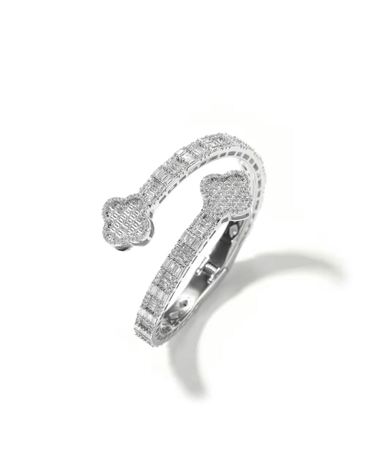 Baguette Clover Bangle