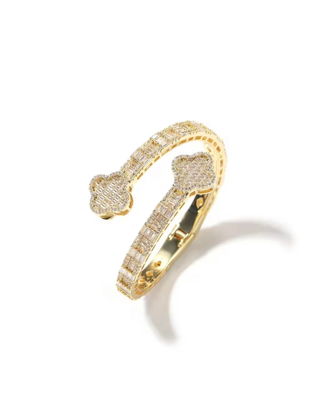 Baguette Clover Bangle