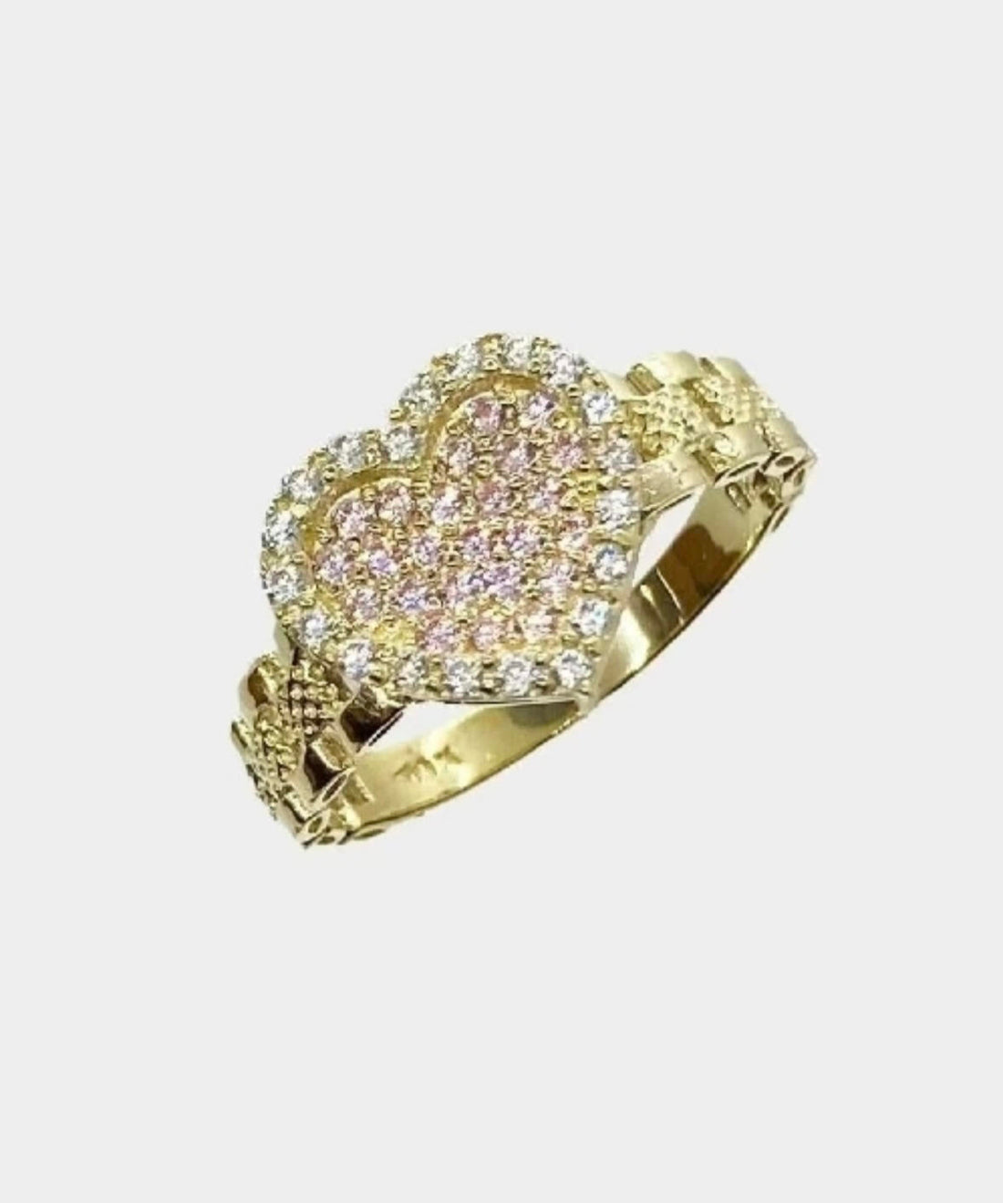 Pink Heart Rolex Diamond Ring