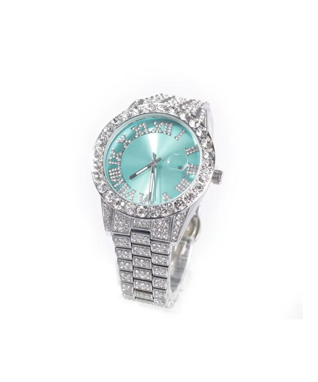 Ice Blue Silver Band Watch