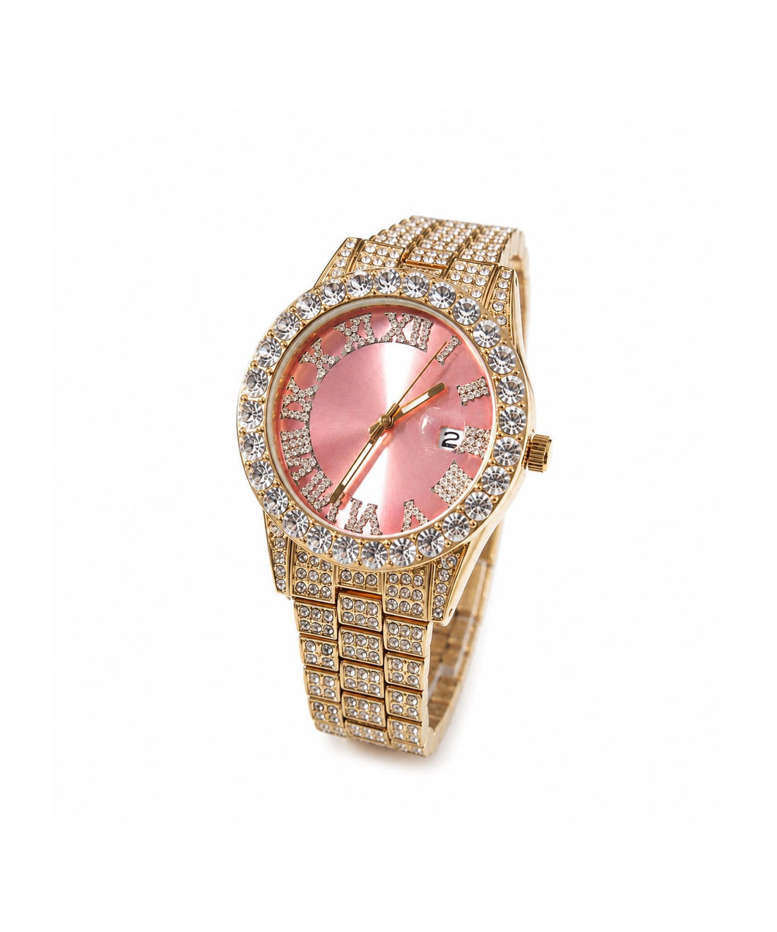Pink Blush Band Watch - Silver/Gold