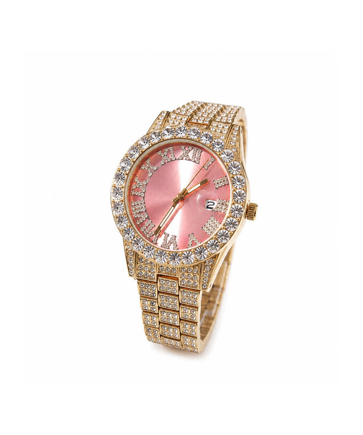 Pink Blush Band Watch - Silver/Gold