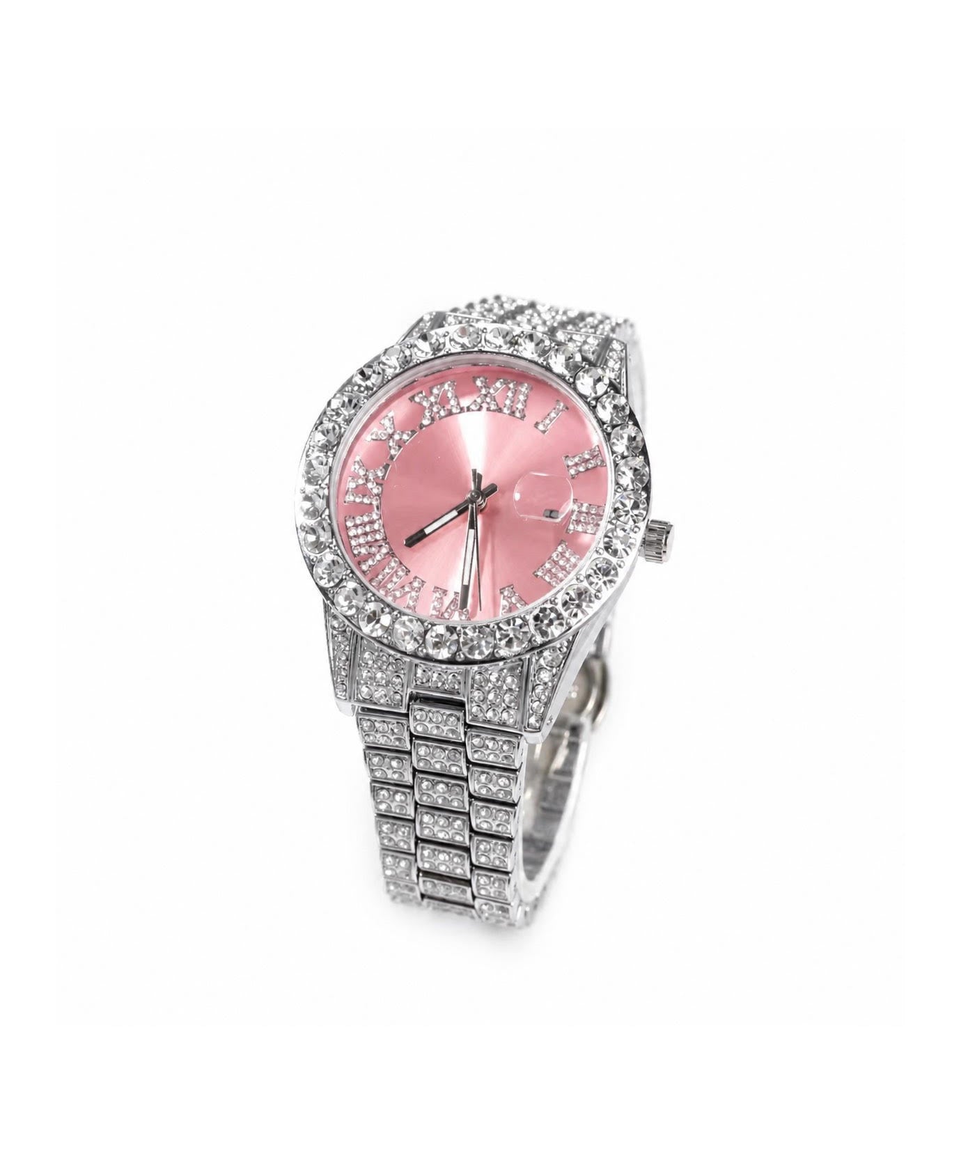 Pink Blush Band Watch - Silver/Gold